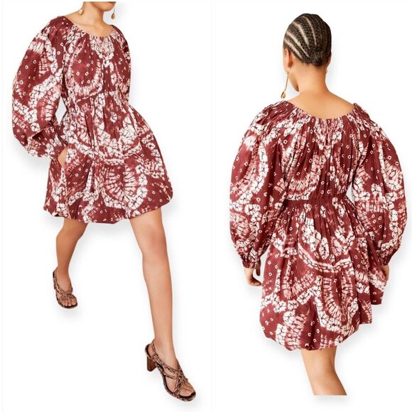 Ulla Johnsonin Martine Dress  Syrah Shibori, Size 0, New with tag - Picture 1 of 15